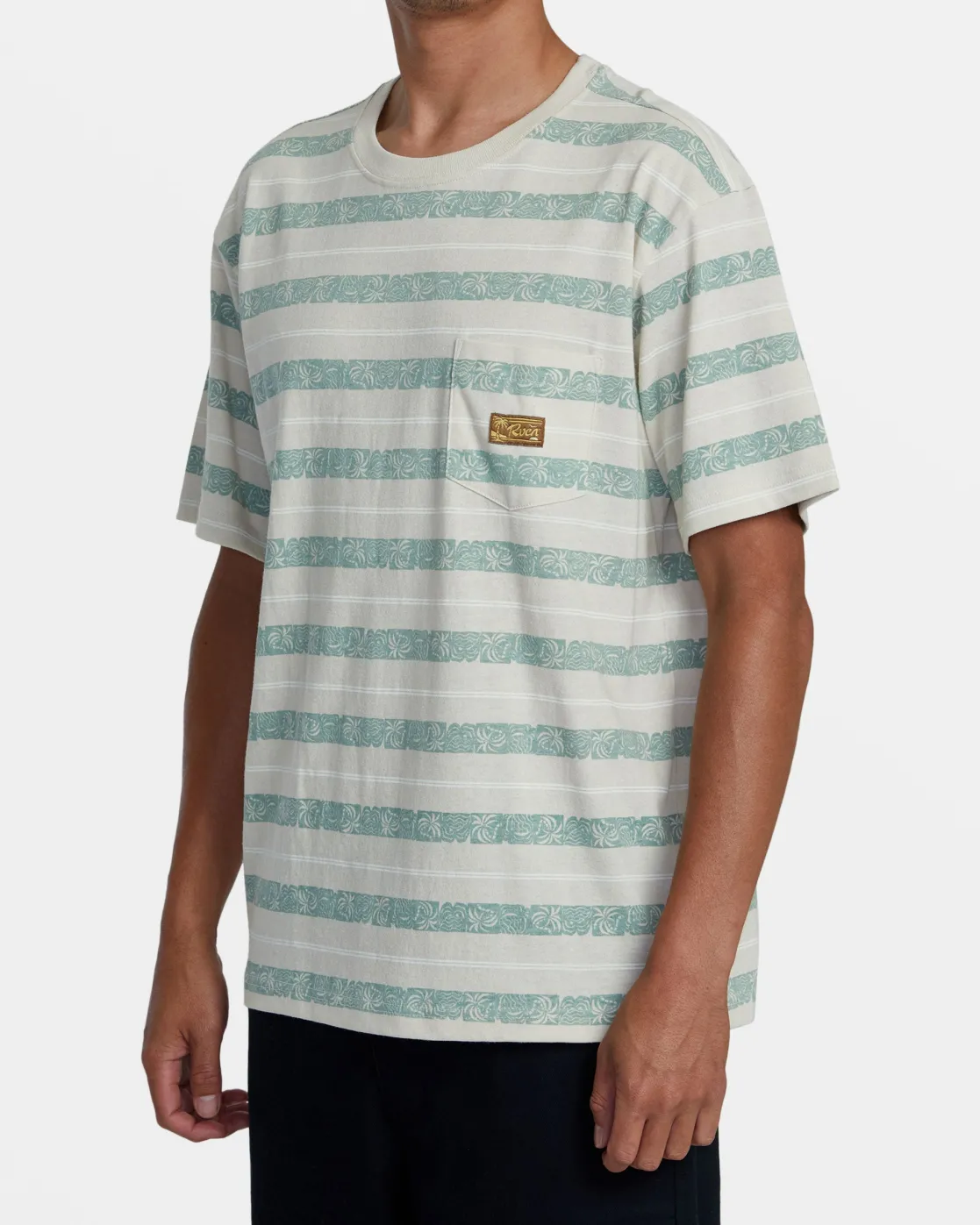 RVCA EXOTICA CREW TEE Latte Clearance