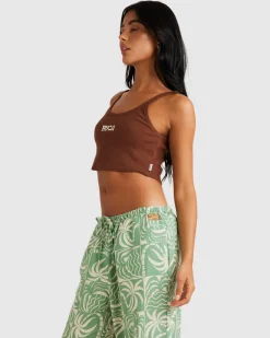 RVCA EXOTICA SCOOPED TANK Hazelnut Sale