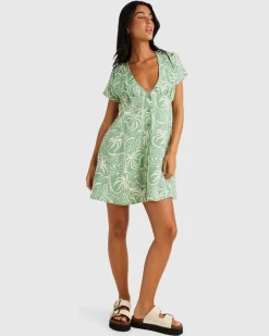 RVCA EXOTICA UNDERSTATED II DRESS Granite Green Discount