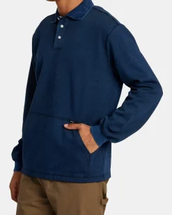 RVCA FAIRFAX FLEECE PULLOVER Indigo New