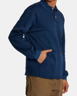 RVCA FAIRFAX FLEECE PULLOVER Indigo New