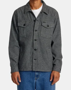 RVCA FLIGHT RISK SHIRT JACKET Smoke Heather Hot
