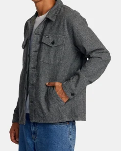 RVCA FLIGHT RISK SHIRT JACKET Smoke Heather Hot