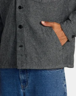 RVCA FLIGHT RISK SHIRT JACKET Smoke Heather Hot