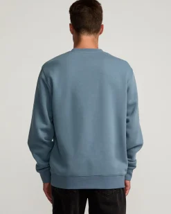 RVCA FLIPPED BOX CREW SWEATSHIRT Industrial Blue Best