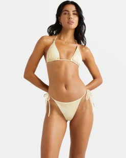 RVCA FLORAL COLLAGE SLIDE TRI BIKINI TOP Sahara Sun Best