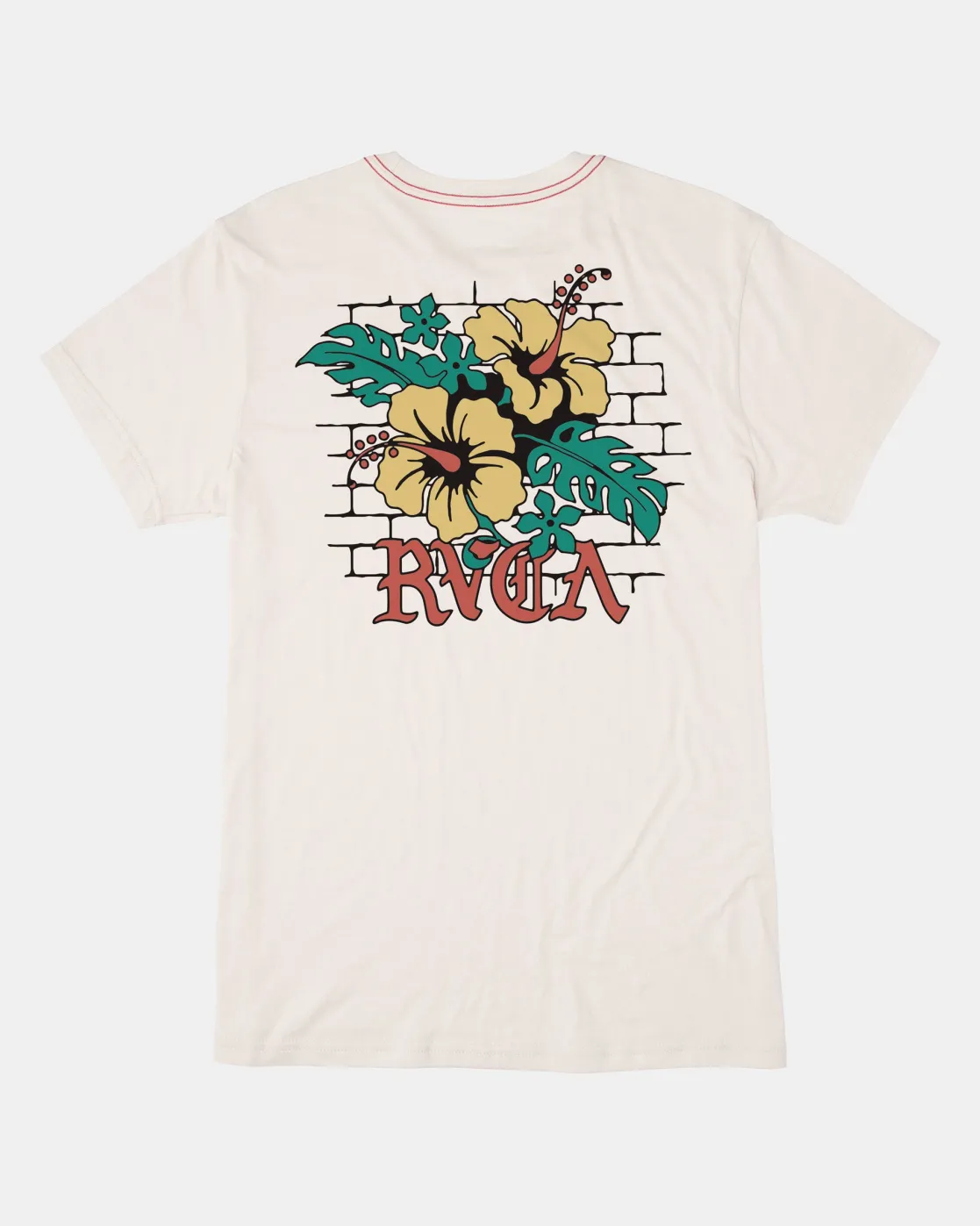RVCA FLORAL PARK TEE Antique White