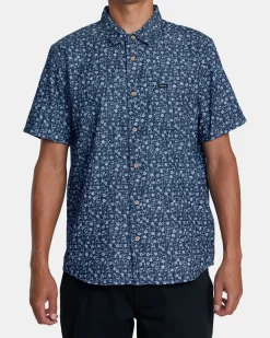 RVCA FRAME CHAMBRAY SHORT SLEEVE SHIRT Indigo