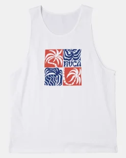 RVCA FRONDS TANK TOP White Best
