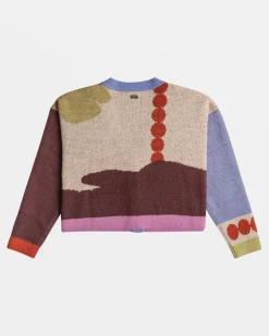 RVCA GABRIELLE CARDIGAN Ecru Discount