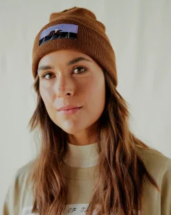 RVCA GABRIELLE MONCEAUX CUFFED BEANIE Chocolate Outlet