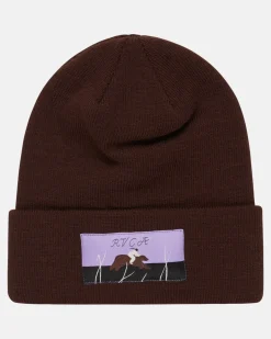 RVCA GABRIELLE MONCEAUX CUFFED BEANIE Chocolate Outlet