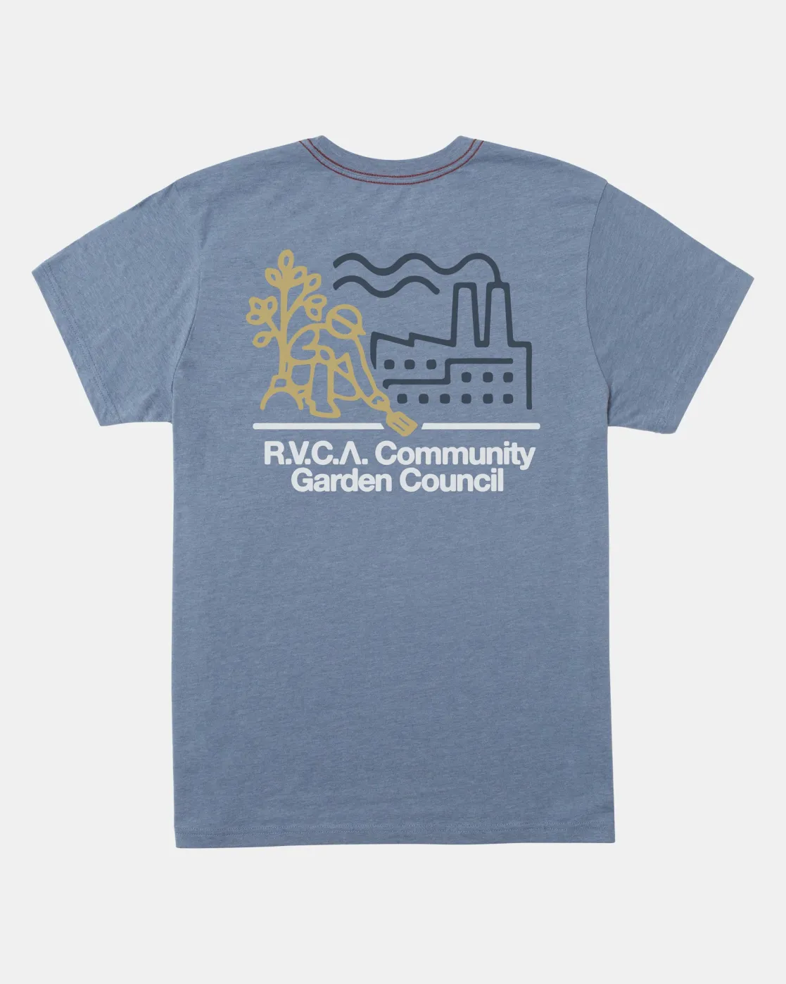 RVCA GARDEN COUNCIL TEE Industrial Blue Hot