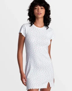 RVCA GIT IT SLIM MINI DRESS Whisper White Online