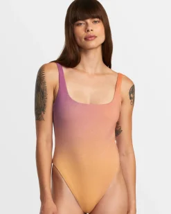 RVCA GOLDEN STAPLE ONE-PIECE SWIMSUIT Multi Clearance