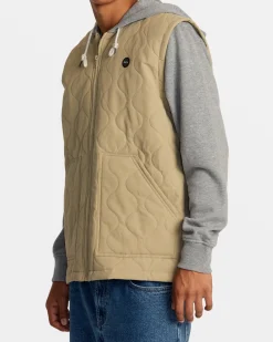RVCA GRANT HOODED PUFFER JACKET Khaki Hot
