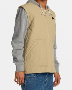 RVCA GRANT HOODED PUFFER JACKET Khaki Hot