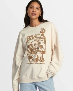 RVCA HAMILTON CREWNECK SWEATSHIRT Latte