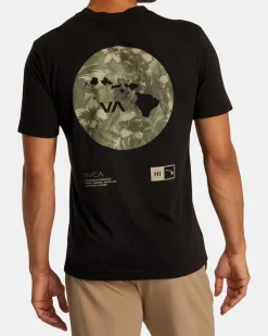 RVCA HAWAII BAR TREE TEE Black Outlet
