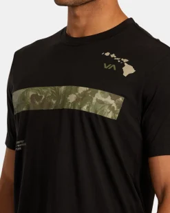 RVCA HAWAII BAR TREE TEE Black Outlet
