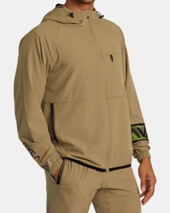 RVCA HAWAII FULL ZIP JACKET Dark Khaki Discount