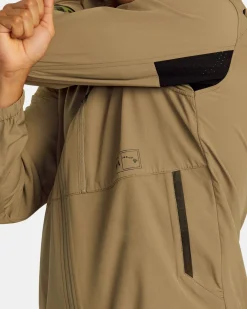 RVCA HAWAII FULL ZIP JACKET Dark Khaki Discount