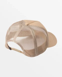 RVCA HAWAII HEX FOAM TRUCKER HAT Warm Taupe