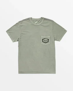 RVCA HAWAII ISLAND HEX POCKET TEE Monument