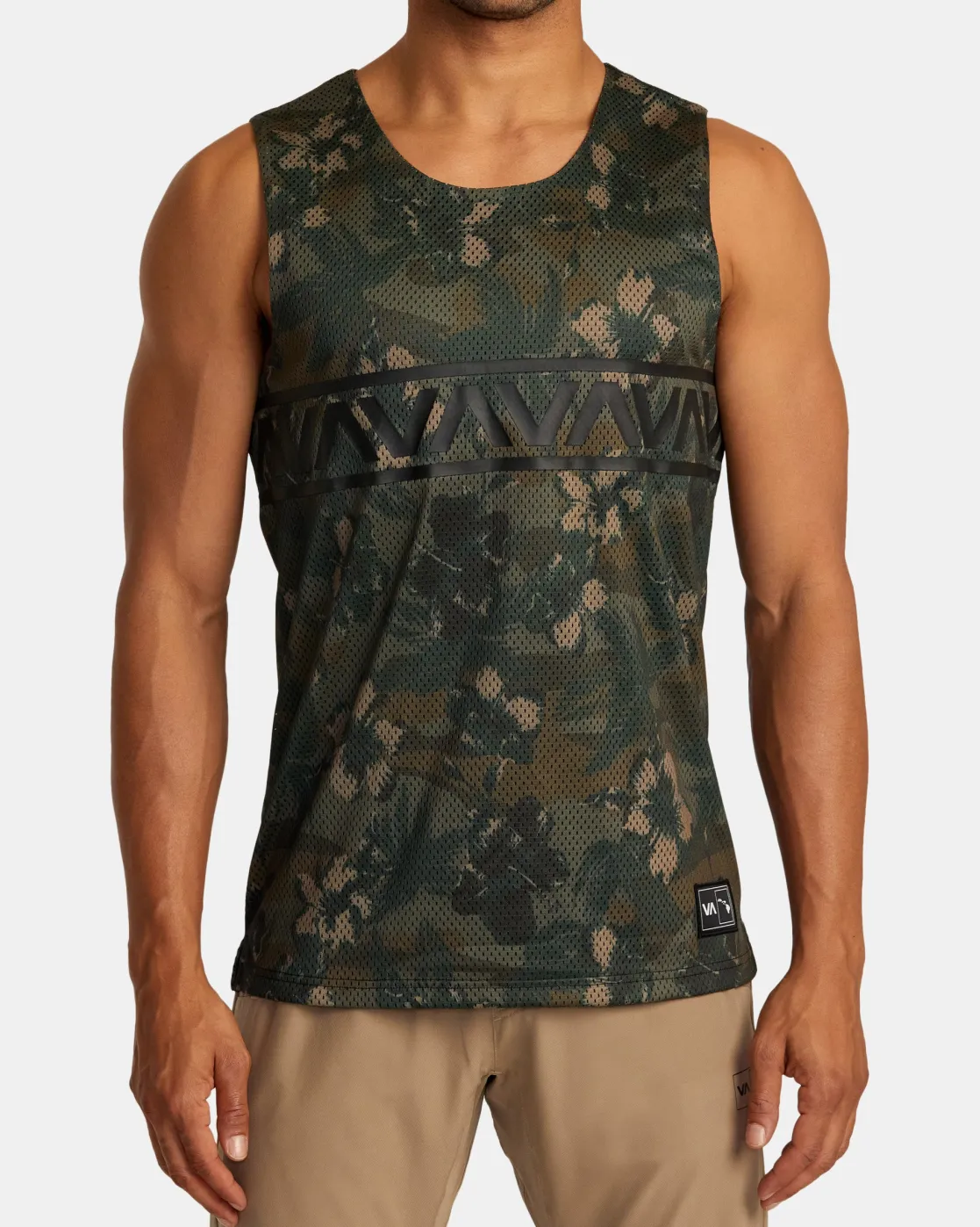 RVCA HAWAII TARO MESH TANK TOP Floral Camo Outlet