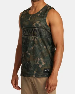RVCA HAWAII TARO MESH TANK TOP Floral Camo Outlet