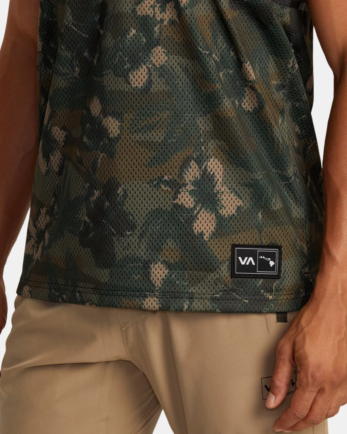 RVCA HAWAII TARO MESH TANK TOP Floral Camo Outlet