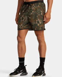 RVCA HAWAII YOGGER HYBRID TECHNICAL TRAINING SHORTS Floral Camo Discount