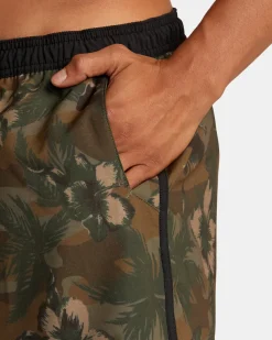 RVCA HAWAII YOGGER HYBRID TECHNICAL TRAINING SHORTS Floral Camo Discount