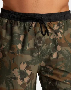 RVCA HAWAII YOGGER HYBRID TECHNICAL TRAINING SHORTS Floral Camo Discount