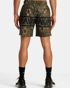 RVCA HAWAII YOGGER STRETCH 17" SHORTS Floral Camo Discount