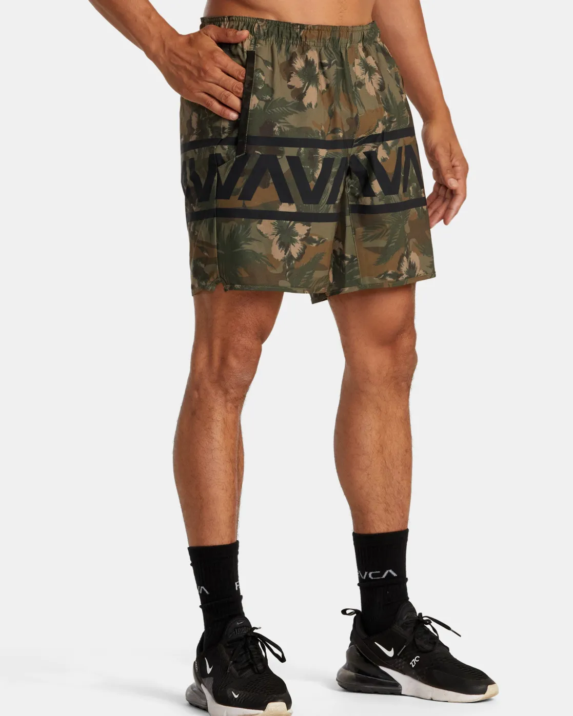 RVCA HAWAII YOGGER STRETCH 17" SHORTS Floral Camo Discount