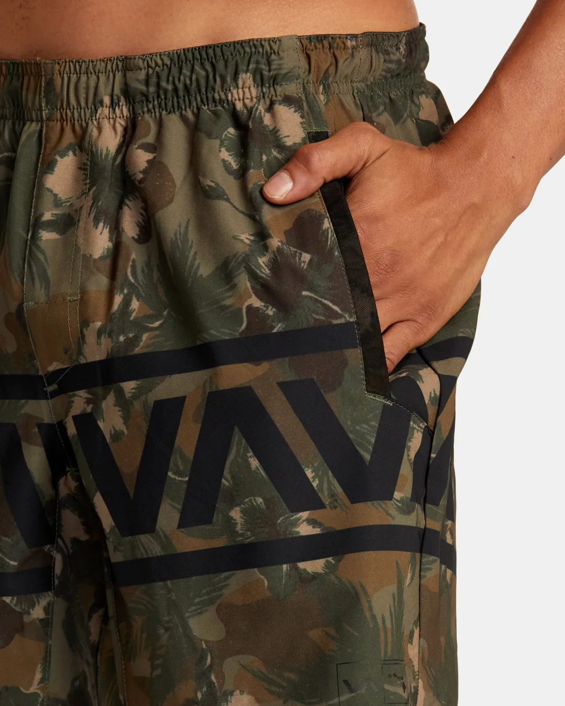 RVCA HAWAII YOGGER STRETCH 17" SHORTS Floral Camo Discount