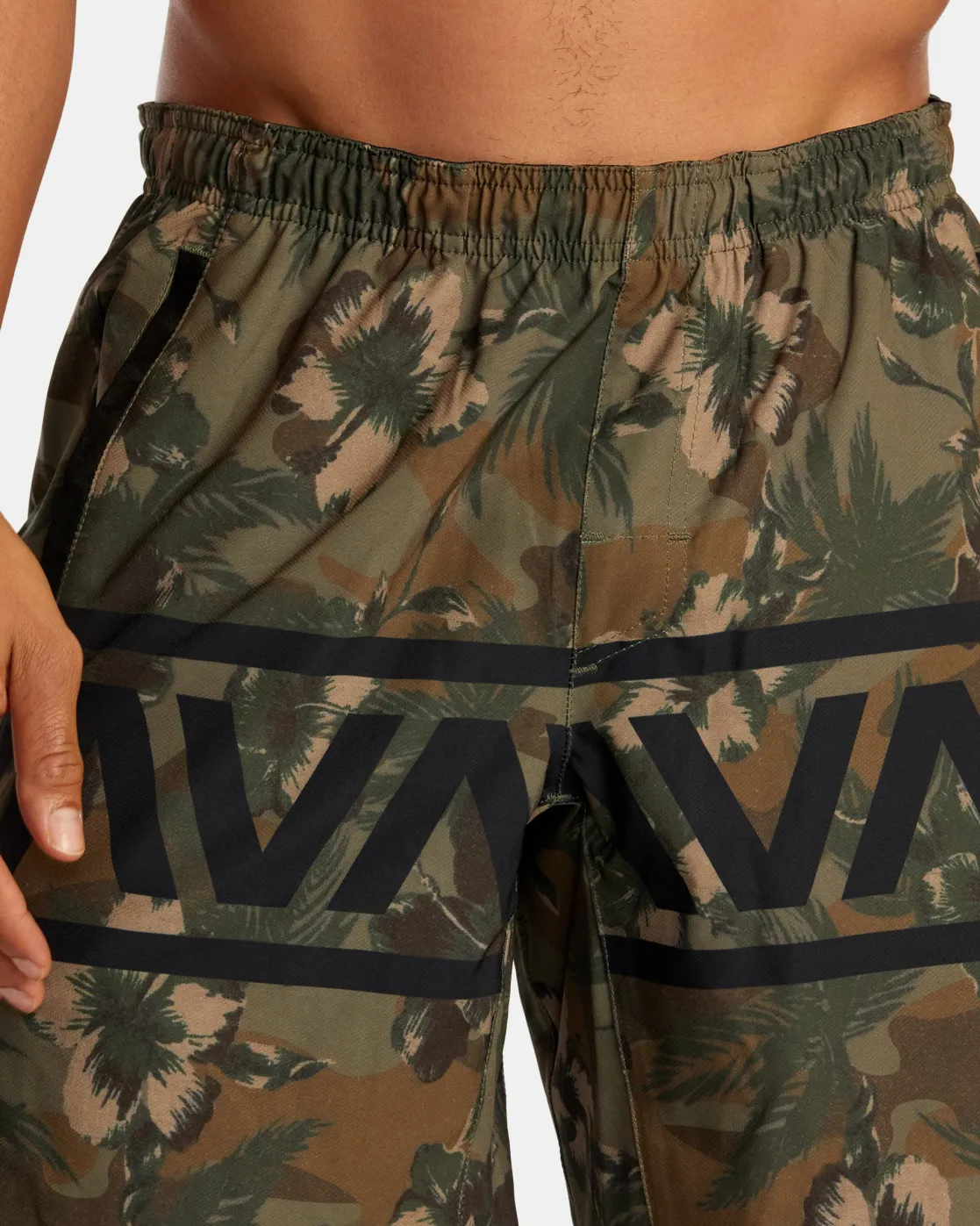 RVCA HAWAII YOGGER STRETCH 17" SHORTS Floral Camo Discount