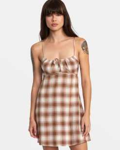 RVCA HILLSIDE MINI DRESS Workwear Brown Outlet