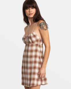 RVCA HILLSIDE MINI DRESS Workwear Brown Outlet