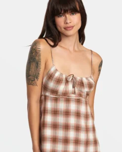 RVCA HILLSIDE MINI DRESS Workwear Brown Outlet