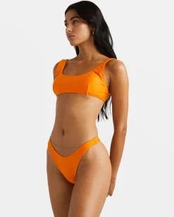 RVCA HORIZON SKIMPY FRENCH BIKINI BOTTOMS Orange Pepper Online