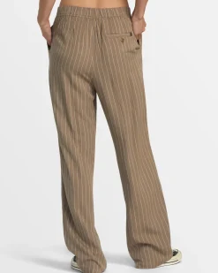 RVCA HUDSON WIDE LEG PANTS Dark Khaki Best