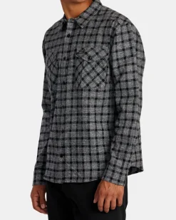 RVCA HUGHES FLANNEL LONG SLEEVE SHIRT Smoke Online