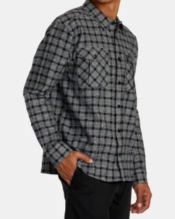 RVCA HUGHES FLANNEL LONG SLEEVE SHIRT Smoke Online