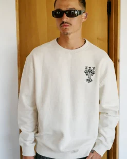 RVCA INVISIBLE MAN CREWNECK SWEATSHIRT Oatmeal Heather Best