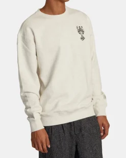 RVCA INVISIBLE MAN CREWNECK SWEATSHIRT Oatmeal Heather Best