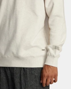 RVCA INVISIBLE MAN CREWNECK SWEATSHIRT Oatmeal Heather Best
