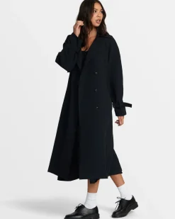 RVCA INVISIBLE MAN TRENCH COAT Black