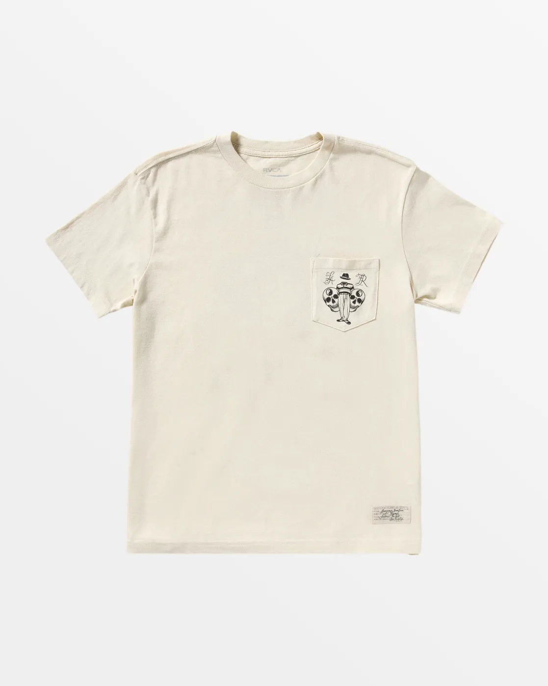 RVCA INVISIBLE MAN T-SHIRT Silver Bleach Clearance